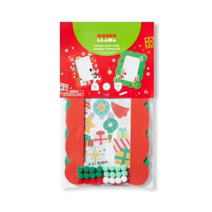Create-Your-Own Holiday Picture Frame Craft Kit - Mondo Llama&#8482; | Target