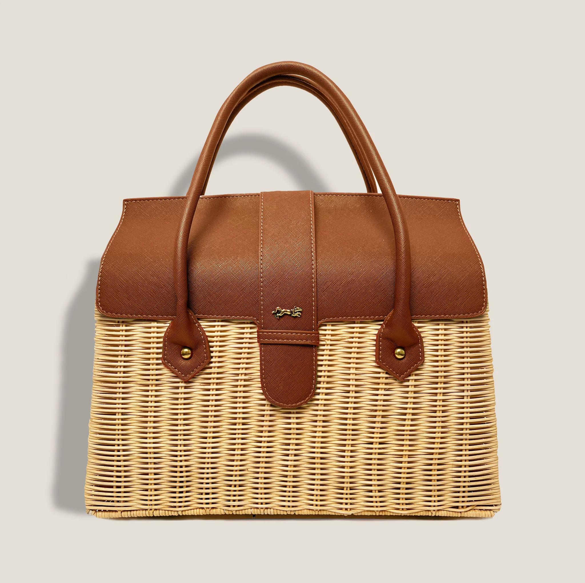THE ONASSIS 35 BASKET - COGNAC* | MME.MINK