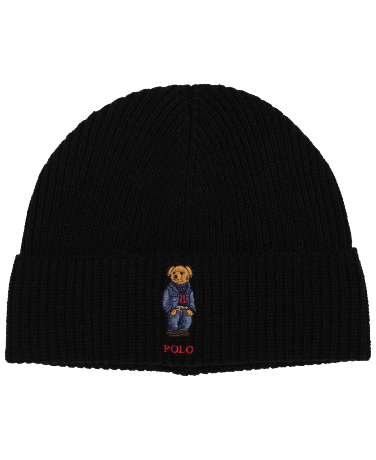 Polo Ralph Lauren Men's Solid Denim Bear Beanie - Polo black | Macy's