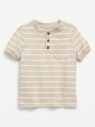 Printed Unisex Short-Sleeve Pocket Henley T-Shirt for Toddler | Old Navy (US)