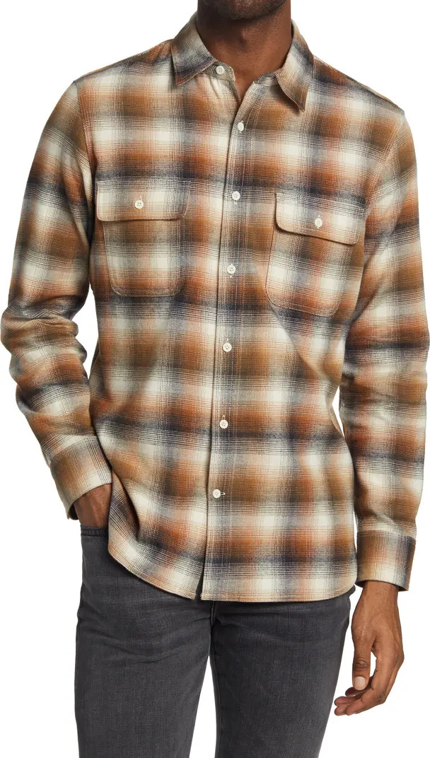 Grindle Trim Fit Plaid Flannel Button-Up Shirt | Nordstrom