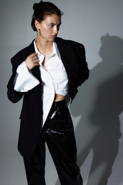 Coated Pants - Black - Ladies | H&M US | H&M (US + CA)