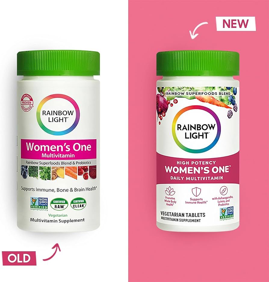 Rainbow Light Multivitamin for Women, Vitamin C, D & Zinc, Probiotics, Women’s One Multivitamin Prov | Amazon (US)