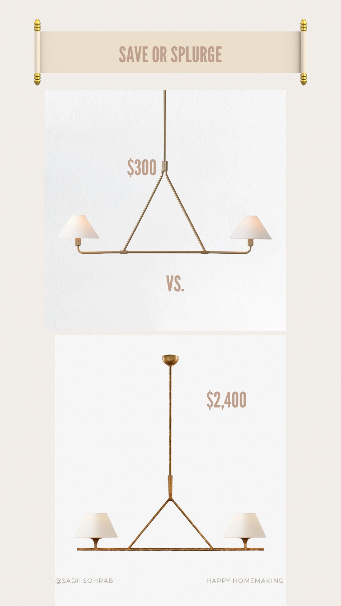 Save or splurge #designerforless #designerinspired #affordable #designer

#LTKHoliday #LTKStyleTip #LTKHome