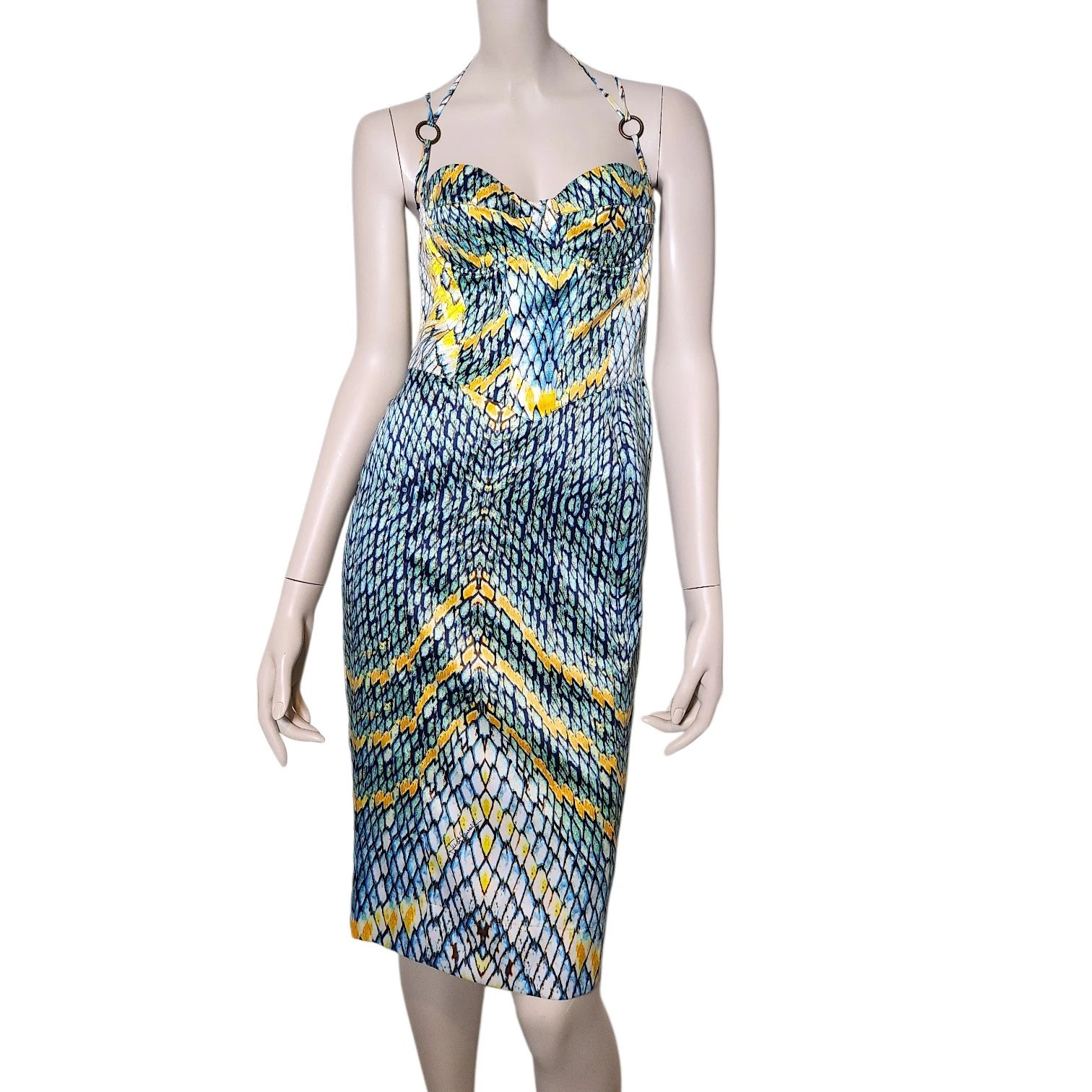 Vintage Rare Roberto Cavalli Snake Print Corset Dress Archive Designer  | eBay UK | eBay UK
