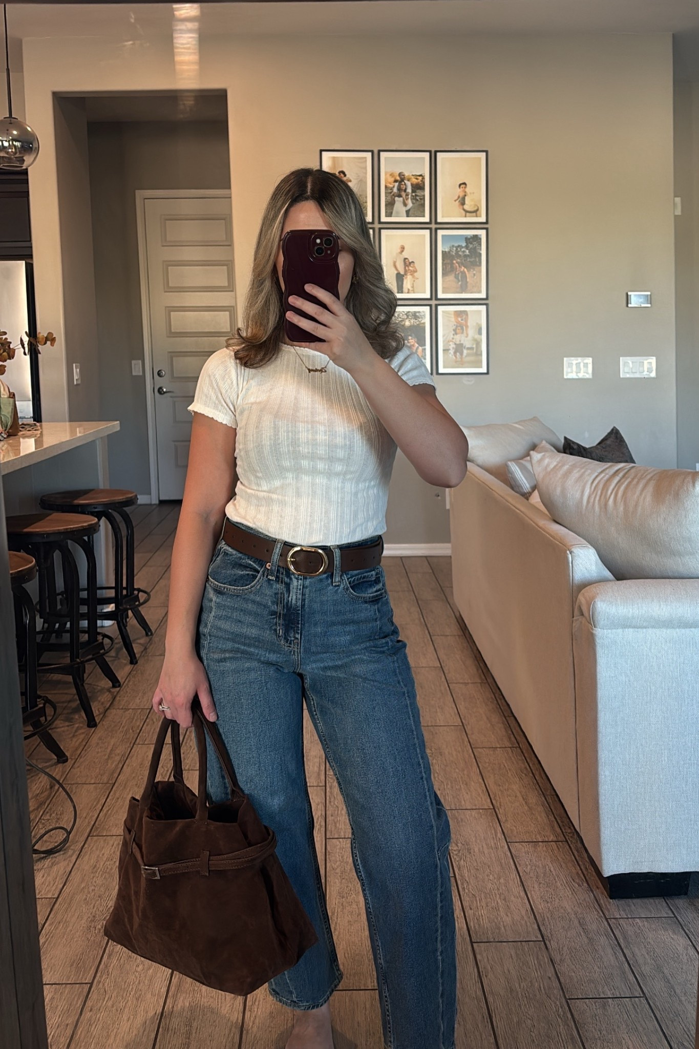 Top XS, jeans 0 (regular) belt Steve Madden (from Nordstrom rack) bag Amazon under $30! 

#fallstyle #outfits #oldnavystyle #oldnavyjeans #barreljeans #trendy #amazonfashion #amazonbag #suedebags #trendybags #fallbag #falloutfits #momstyle #casualstyle #minimalstyle #targetstyle #targetfinds #amazonfinds #founditonamazon #nordstromrack #stevemadden #brownbelt #styletip #affordablestyle #outfitunder50  

#LTKFindsUnder50 #LTKU #LTKStyleTip
