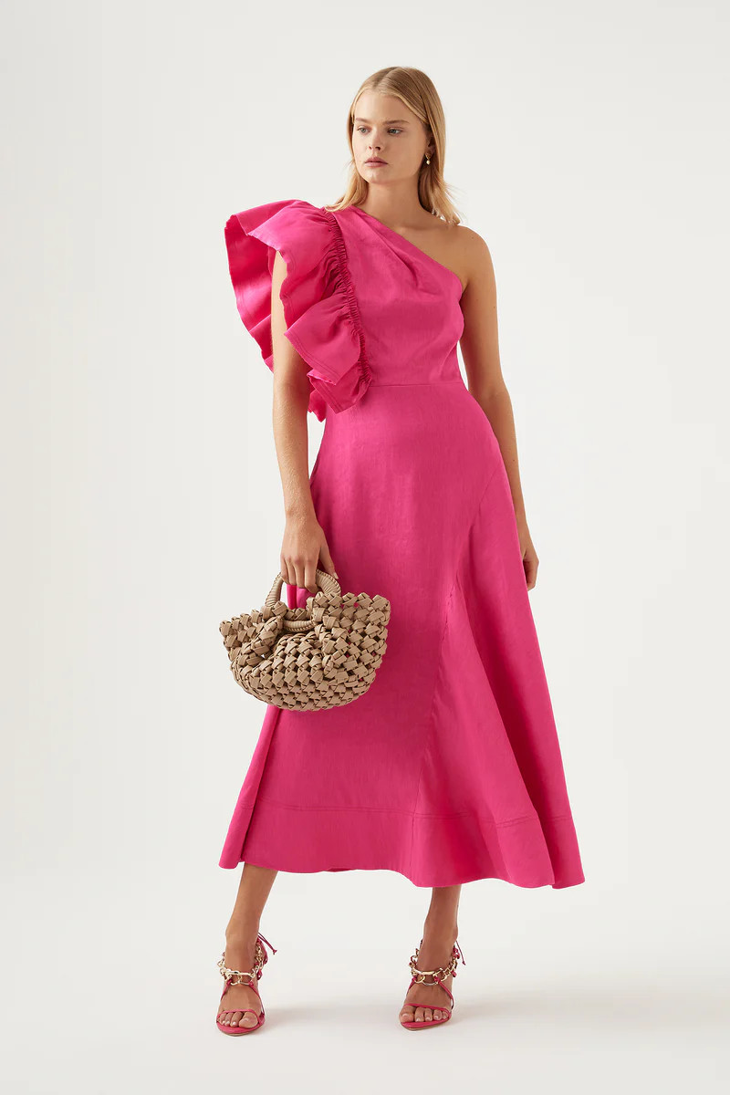 Bonjour Asymmetric Midi Dress | Aje.(Global)