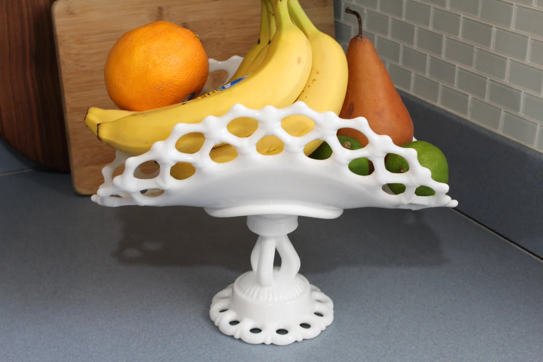 Vintage Banana Stand, Milk Glass, Westmoreland - Etsy | Etsy (US)