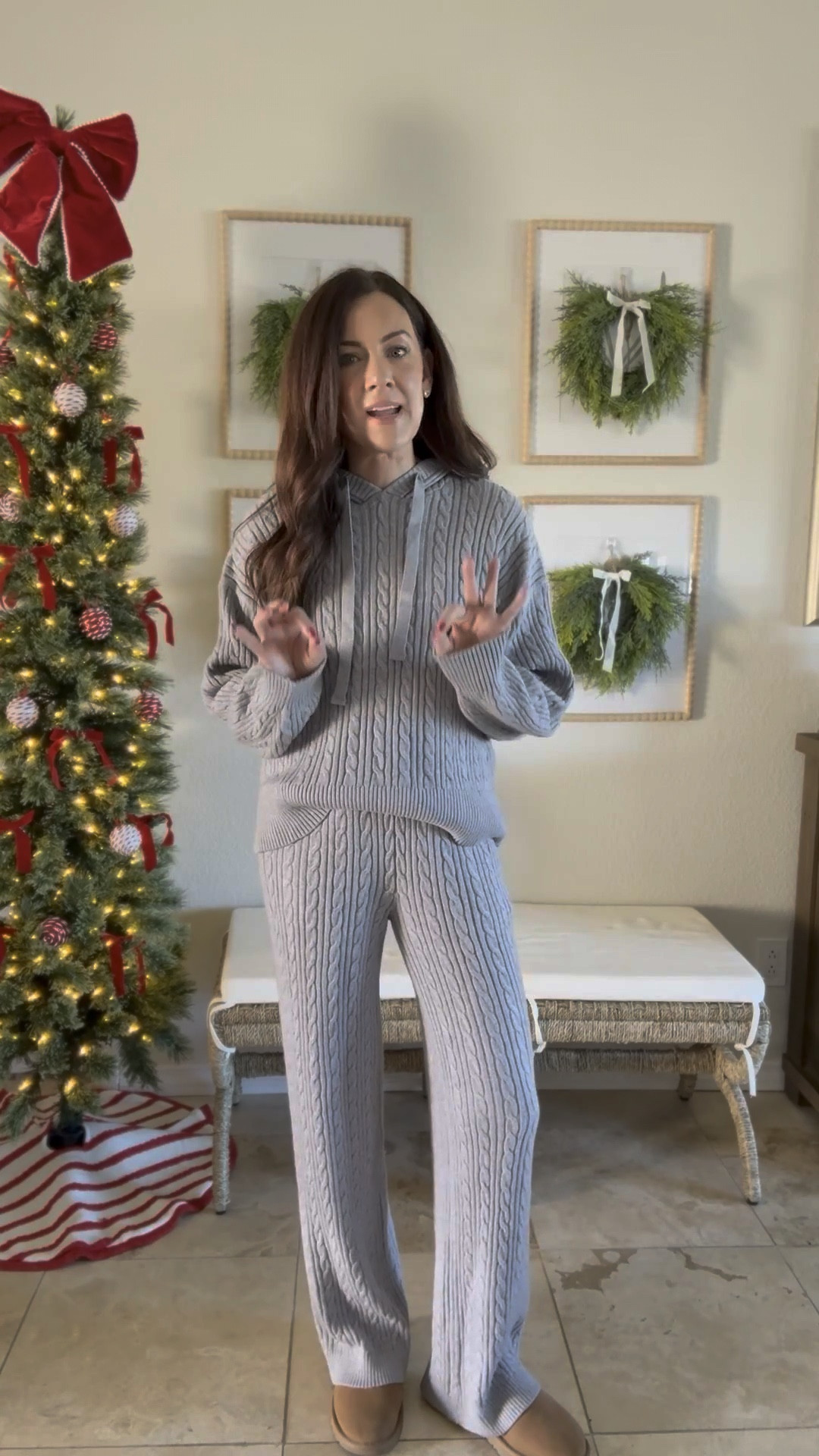 ￼Walmart matching set now on sale! Wearing a medium in both! 

#LTKGiftGuide #LTKHoliday #LTKSaleAlert