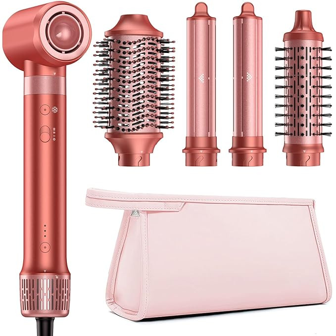 HITTIONA 5 in 1 Hot Air Styler & Hair Styler- High-Speed Hair Dryer Brush, Fast Drying Blow Dryer... | Amazon (US)
