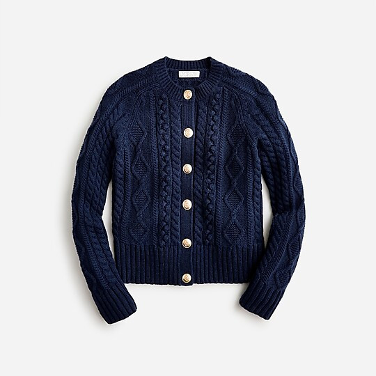 Cable-knit cardigan | J. Crew US