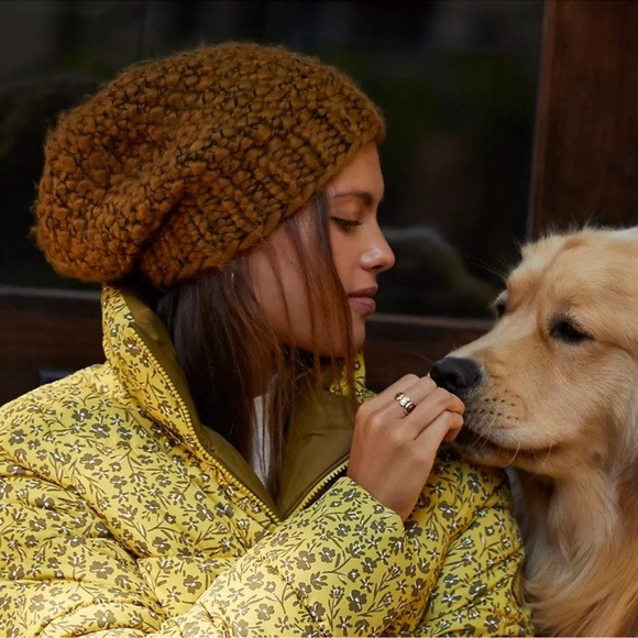 Free People Fireside Slouchy Beanie Brown/Black | Poshmark