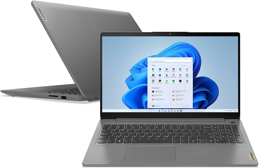 Notebook Lenovo IdeaPad 3i i3-1115G4 4GB 256GB SSD Intel UHD Graphics Windows 11 15.6', Cinza, 82... | Amazon (BR)