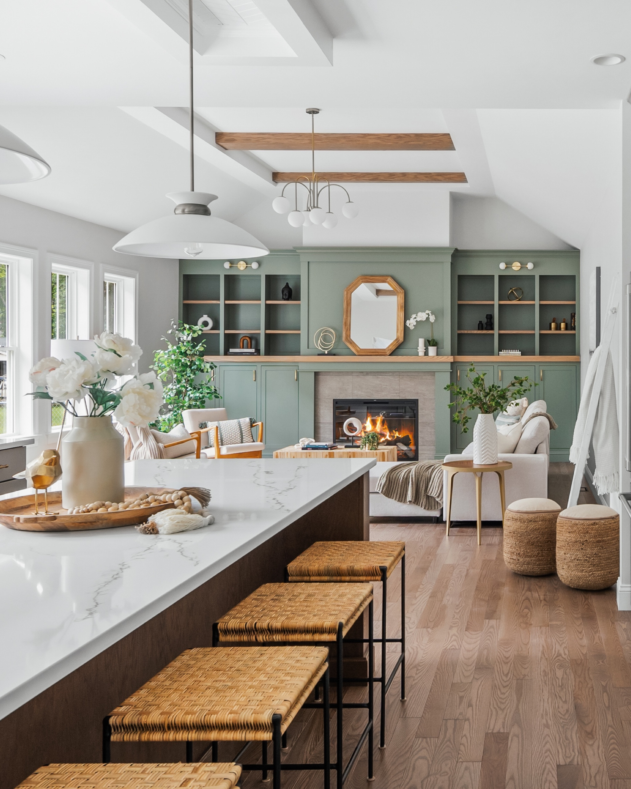 Light, bright nature inspired design for this kitchen and family room open floor plan

#LTKFind #LTKhome