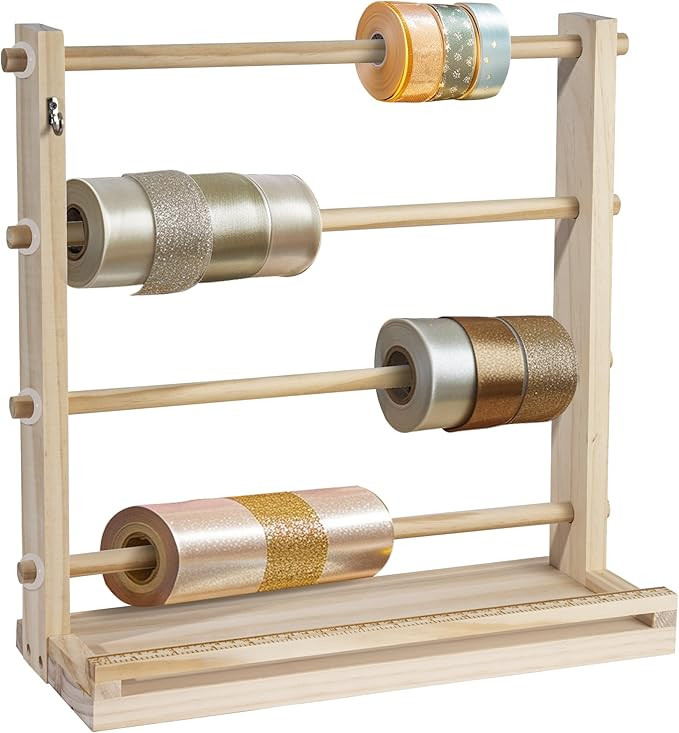 Ribbon Organizer,Ribbon Holder Organizer Rack,Ribbon Spool Holder Suitable for Wreath Making Supp... | Amazon (US)