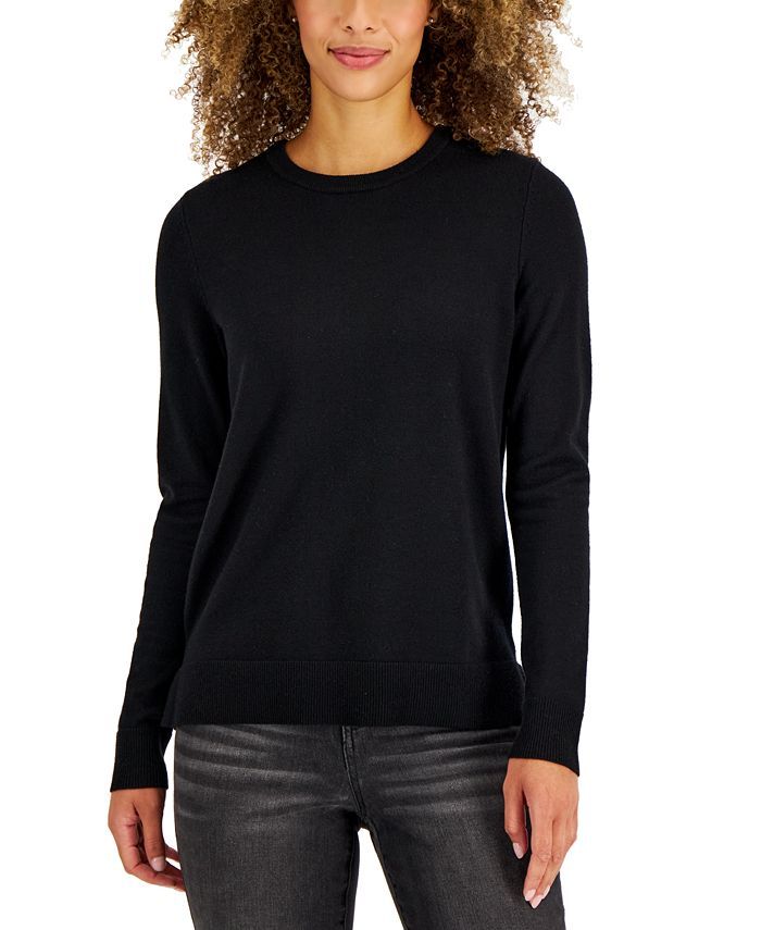 Style & Co Women's Long-Sleeve Crewneck Sweater, Created for Macy's & Reviews - Sweaters - Women ... | Macys (US)