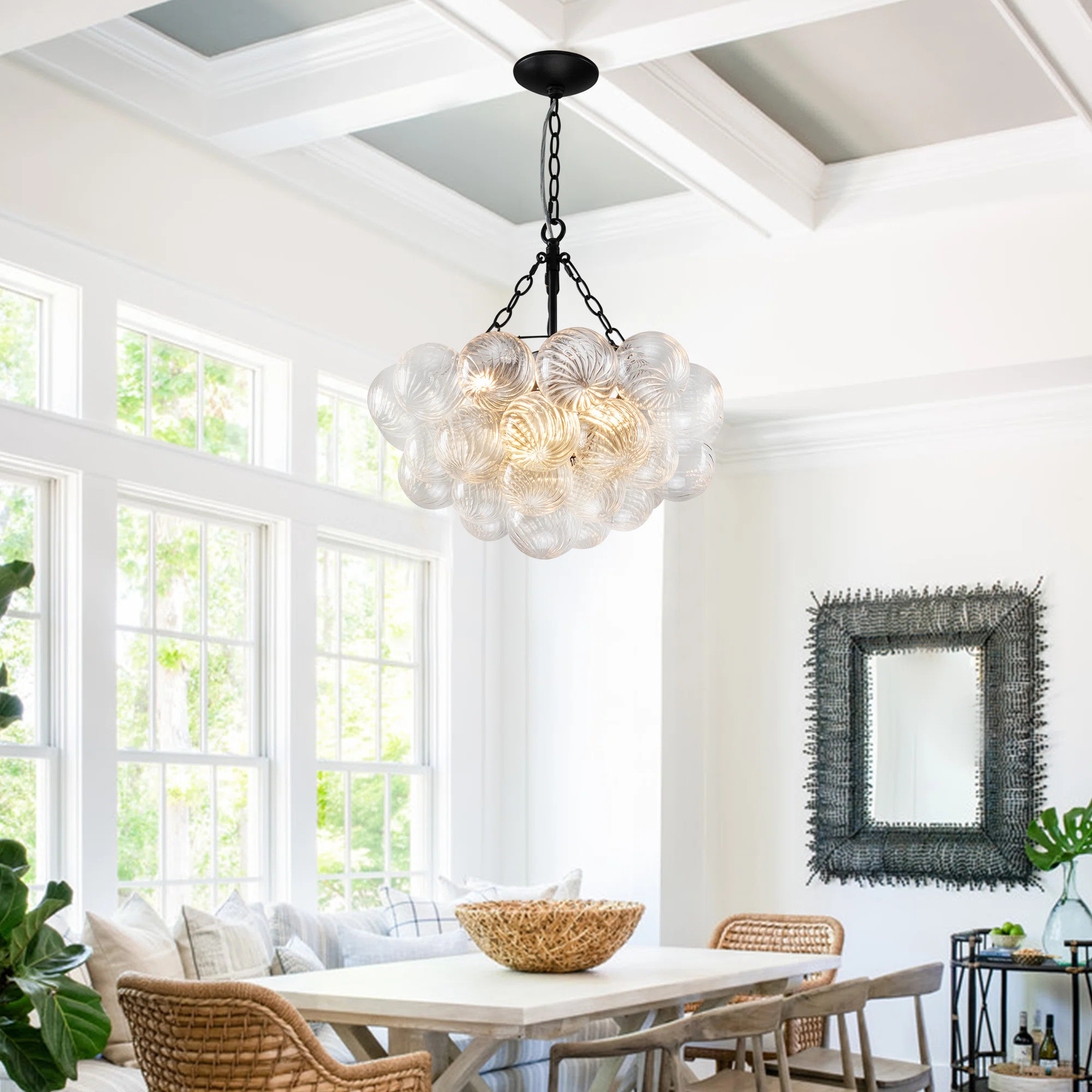 Rosdorf Park Aragons Modern Glass Bubble Ball Chandelier, Dia 20" & Reviews | Wayfair | Wayfair North America
