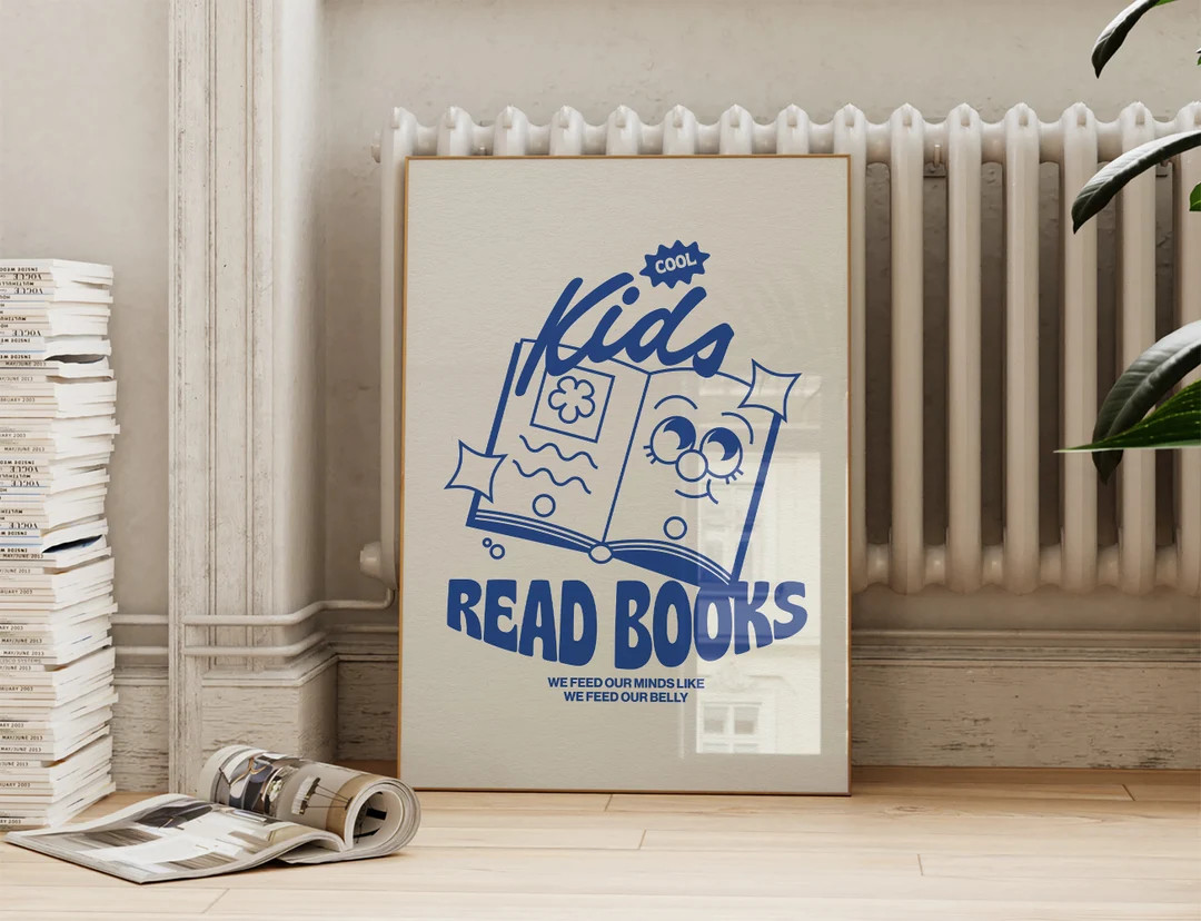 Cool Kids Read Books Boho Classroom Decor Trendy School Poster Kids Room Wall Art Teacher Student... | Etsy (US)