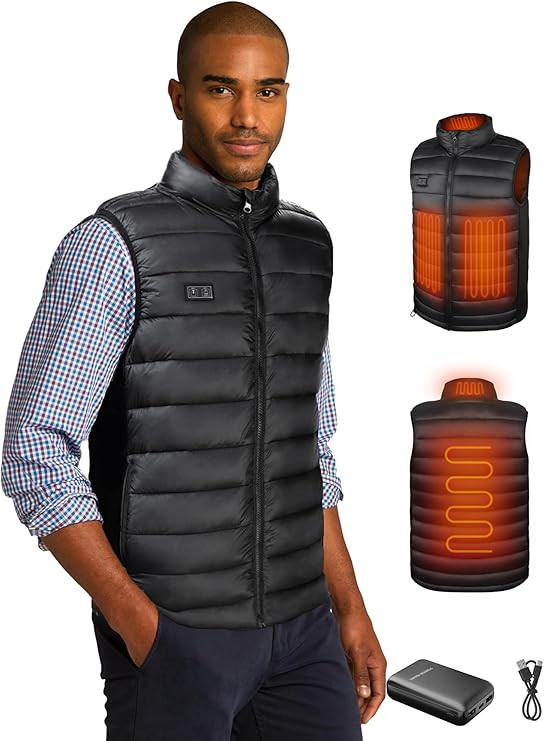 Loowoko Heated Vest for Men with Battery Pack Included, Rechargeable Electric Heating Jacket Coat... | Amazon (US)