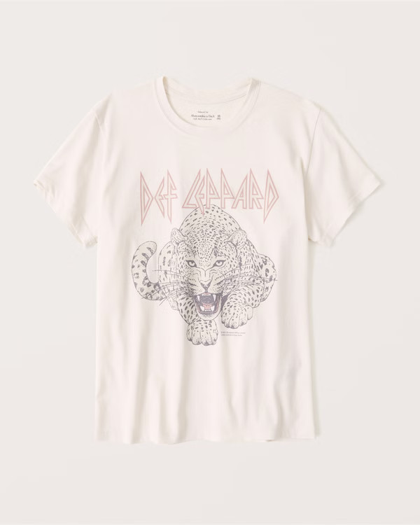 Def Leppard 90s-Inspired Relaxed Band Tee | Abercrombie & Fitch (US)