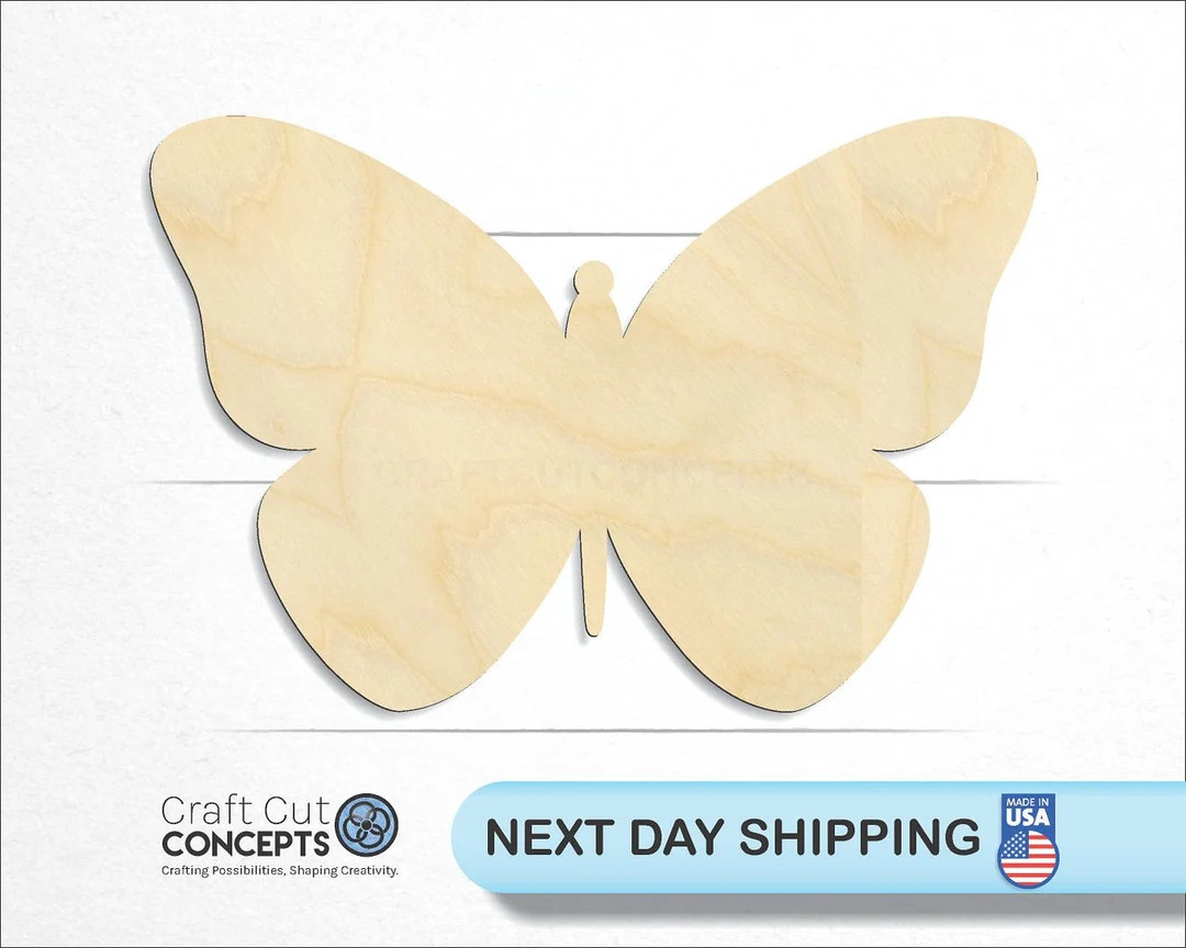 Butterfly - Laser Cut Unfinished Wood Cutout Craft Shapes - Etsy | Etsy (US)