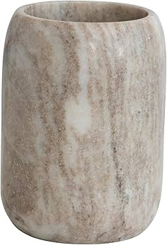 Creative Co-Op Modern Marble Bottle Holder, White Crock, Natural | Amazon (US)