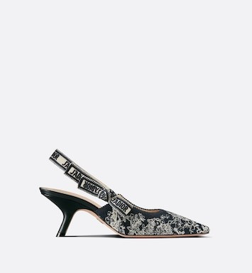 J'Adior Slingback Pump Deep Blue Toile de Jouy Reverse Embroidered Cotton | DIOR | Dior Beauty (US)