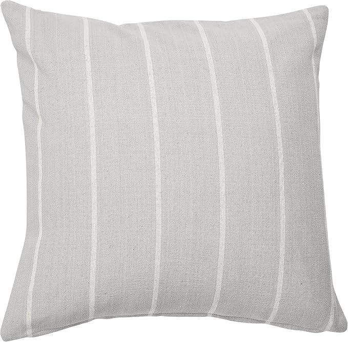 Creative Co-Op 20" Square Interwoven Stripe Cotton Pillow Decorative Pillow Cover, 20" x 20", Gre... | Amazon (US)