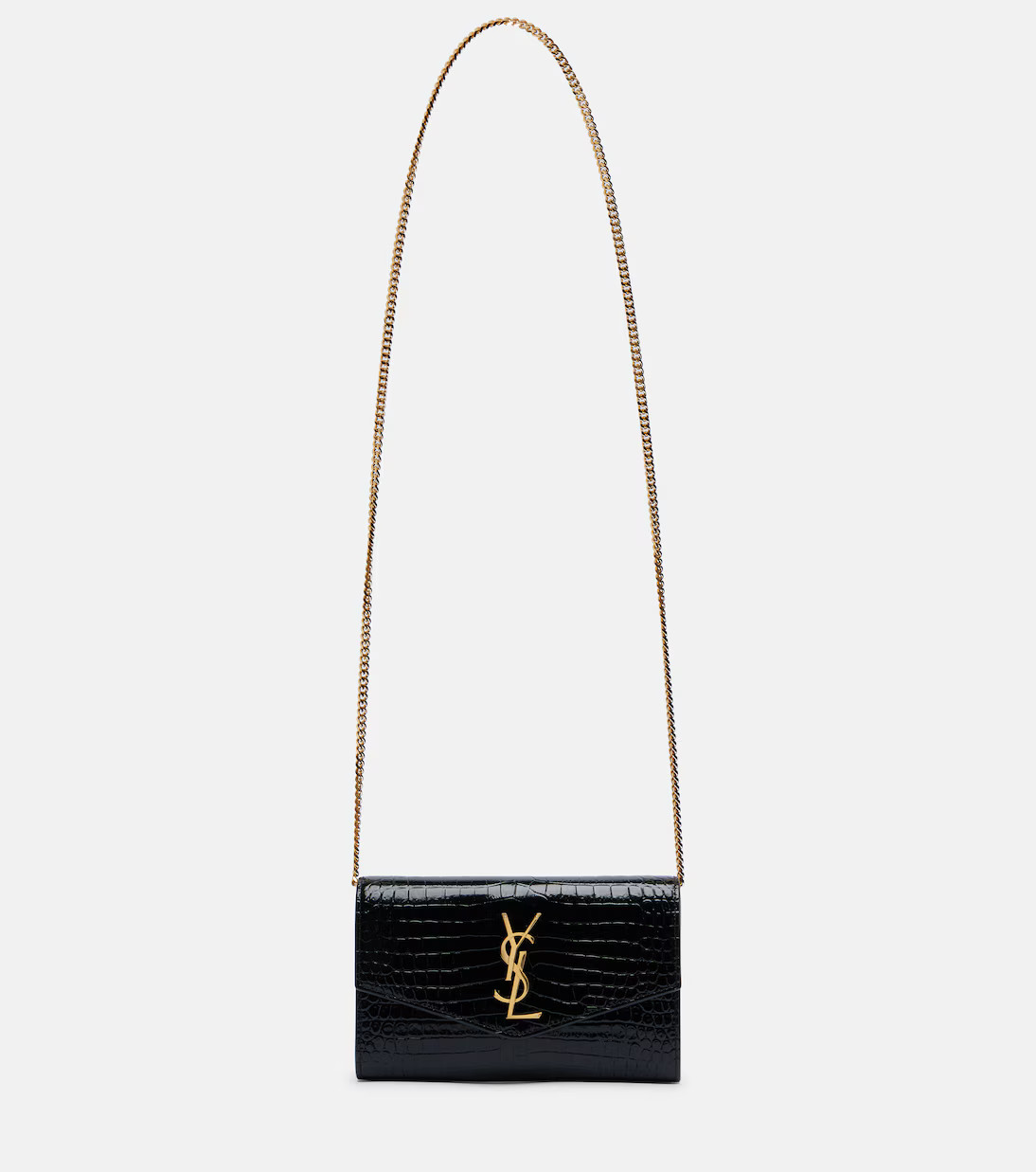 Uptown croc-effect leather wallet on chain | Mytheresa (US/CA)