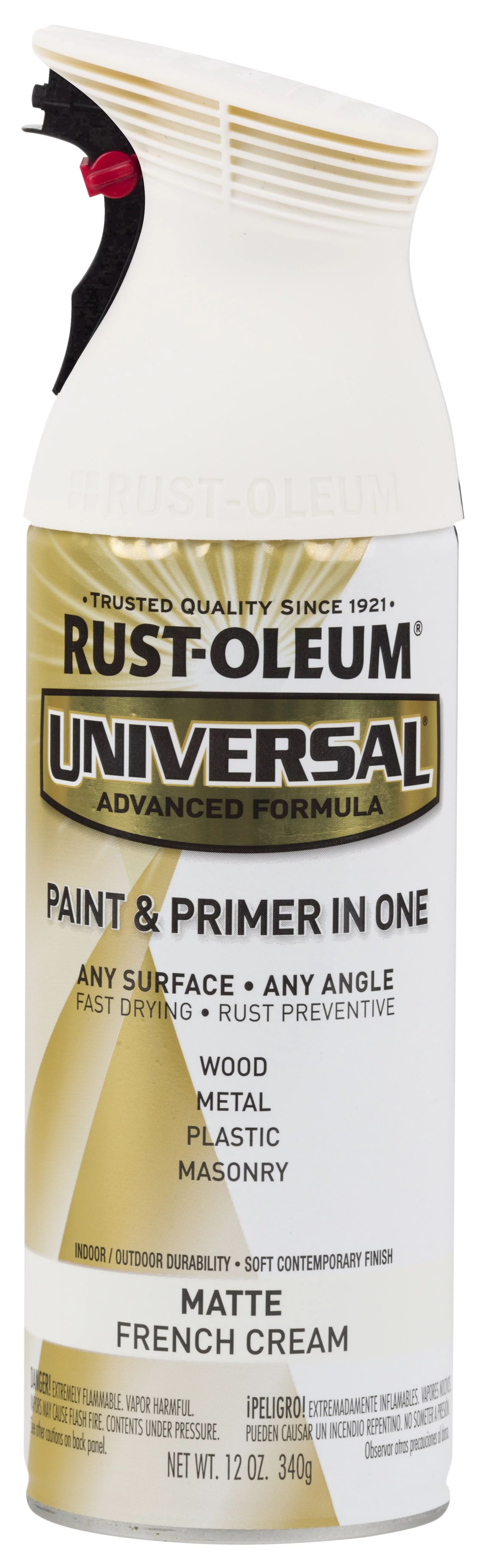 French Cream, Rust-Oleum Universal Matte Spray Paint and Primer in 1, 12 oz - Walmart.com | Walmart (US)
