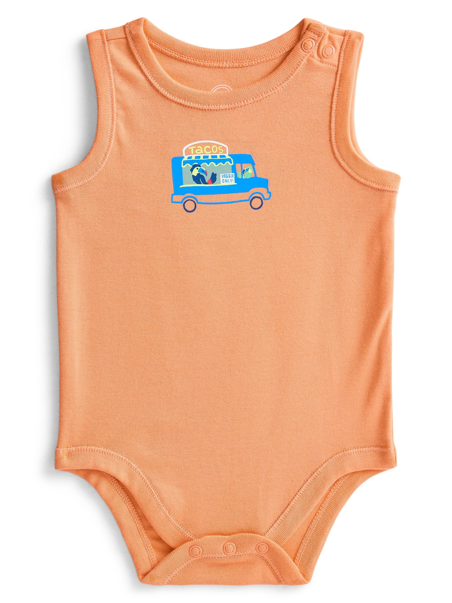 Wonder Nation Baby Boys' Graphic Cotton Tank Bodysuit, Sizes 0M-24M | Walmart (US)
