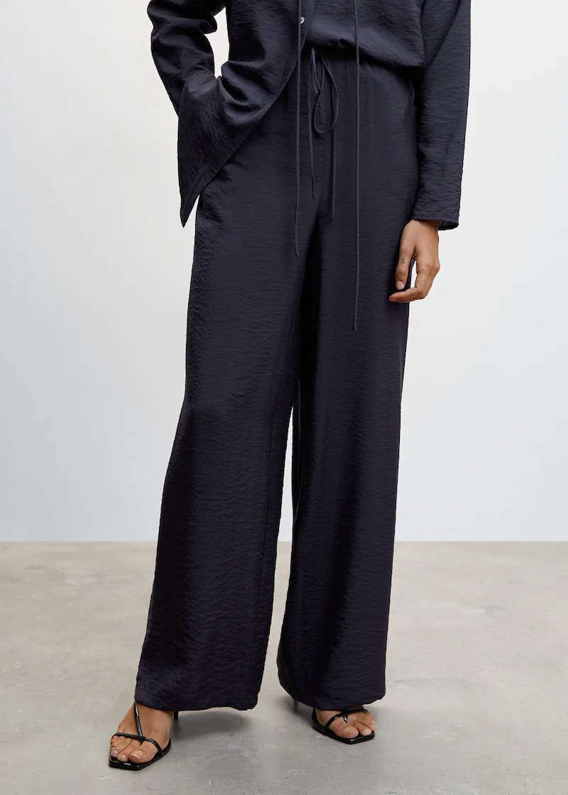 Pantalon palazzo satiné | MANGO (FR)