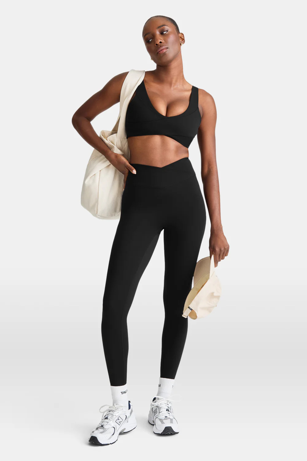 DayFlex Wrap No Front Seam Legging - Shadow Black | TALA (UK)