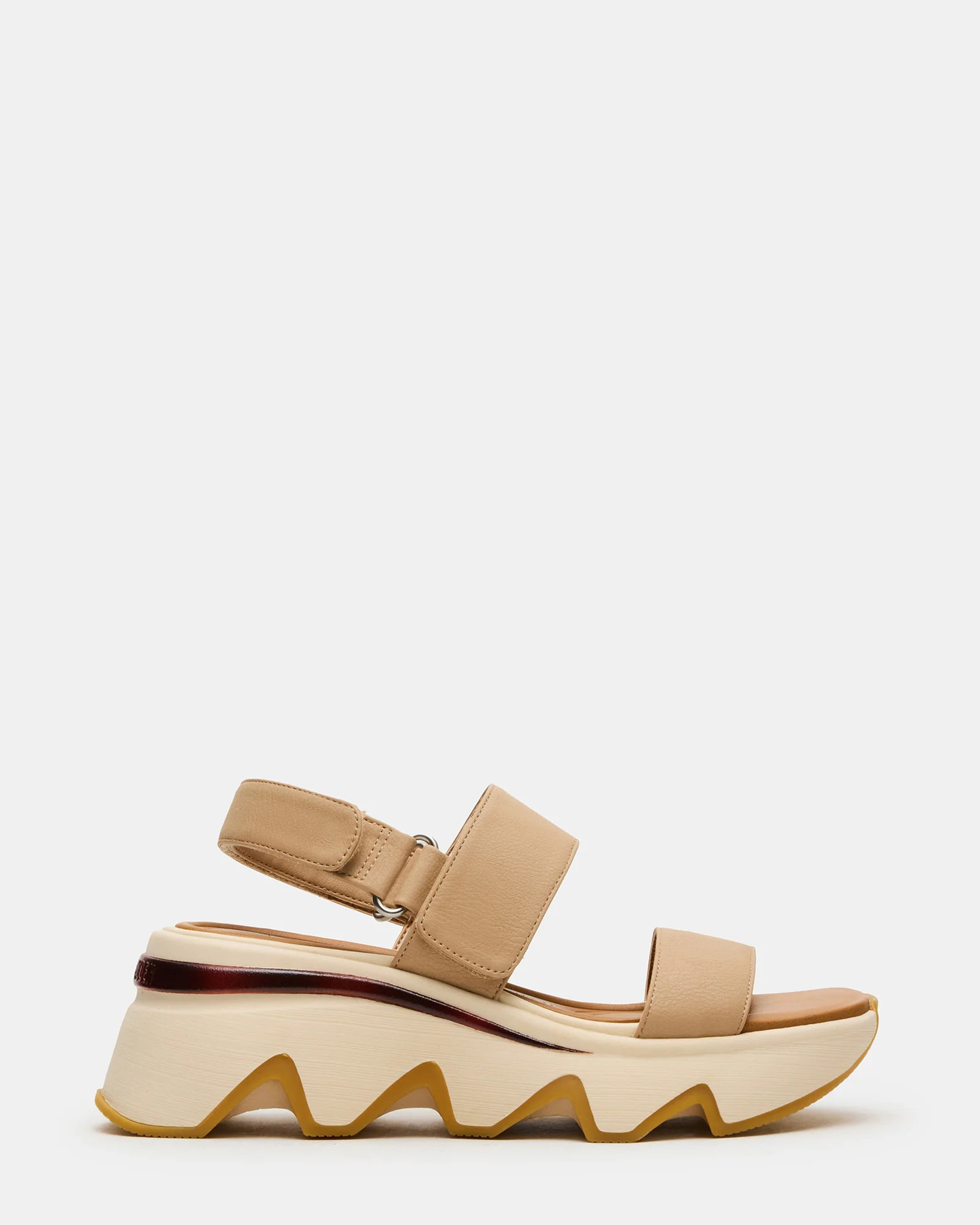 LOCHAN Natural Platform Flatform Strappy Women's Sandal | Steve Madden (US)