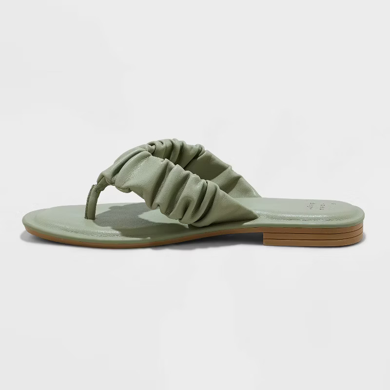 Women's Blossom Scrunched Flip Flop Sandals - A New Day™ | Target
