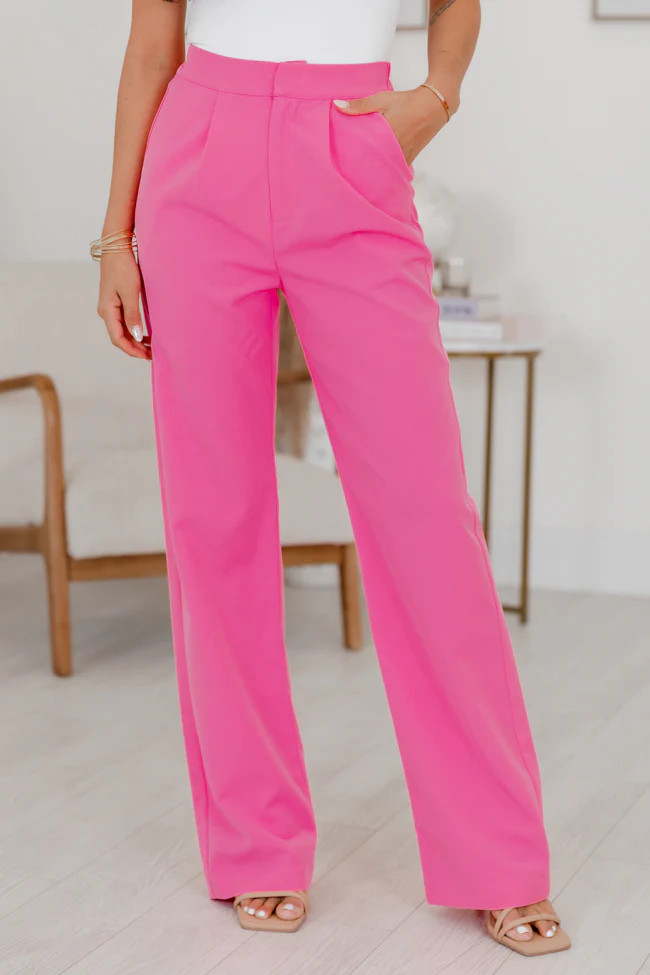 Girl Boss Hot Pink Pants | Pink Lily