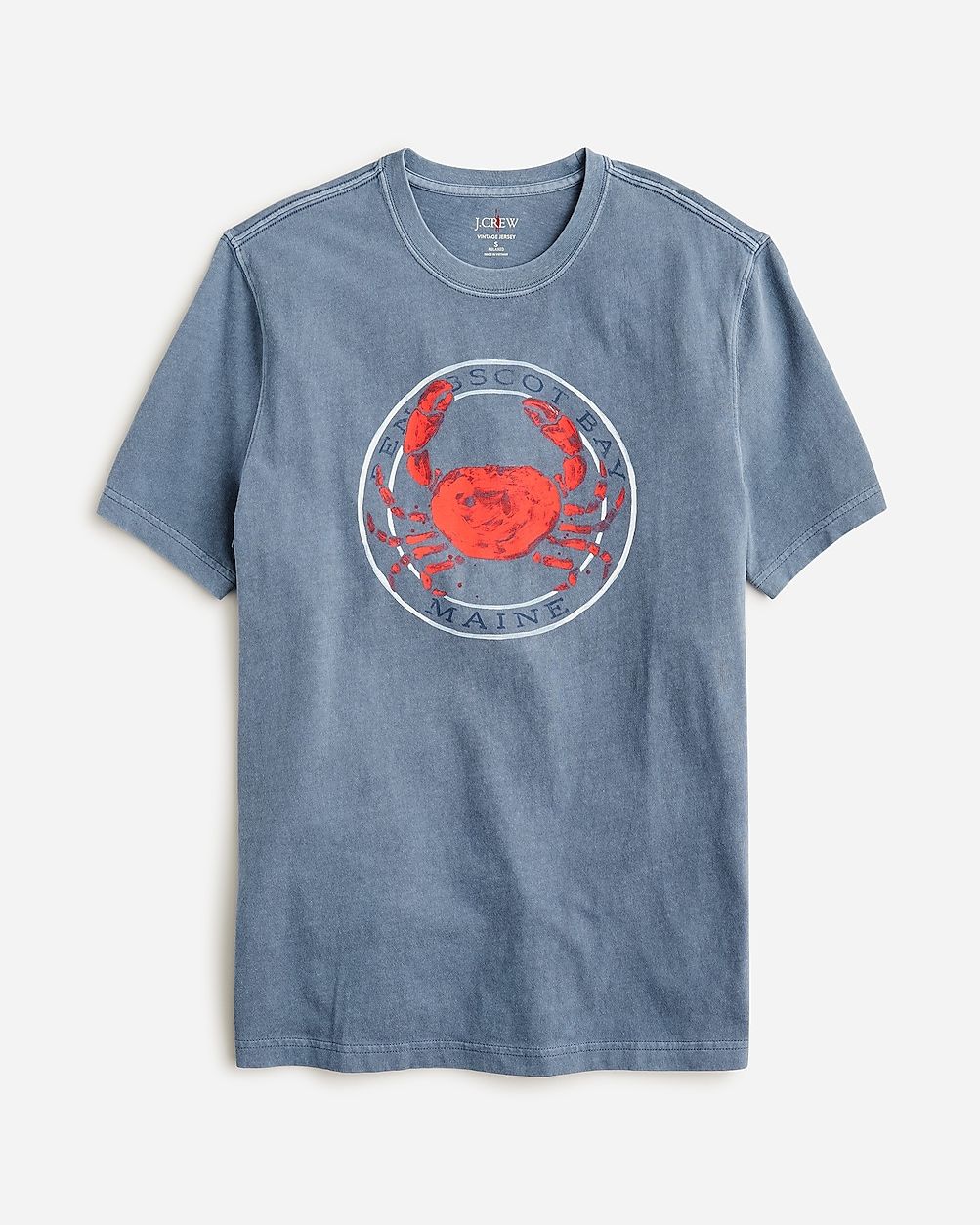 Vintage-wash cotton crab graphic T-shirt | J.Crew US