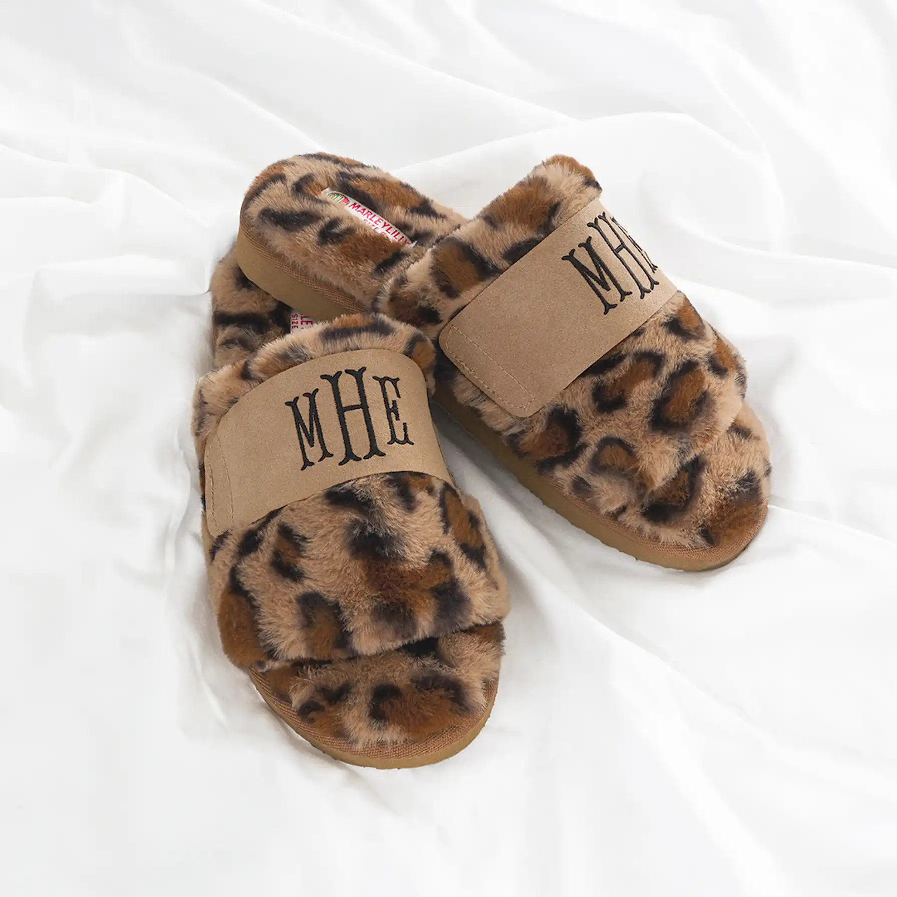Monogrammed Fuzzy Slippers | Marleylilly
