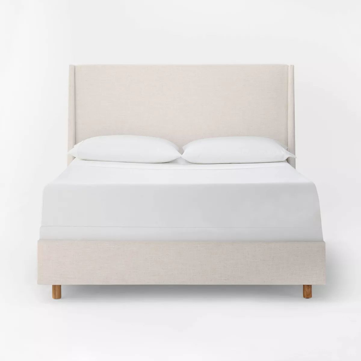 Full Encino Fully Upholstered Bed Cream Boucle - Threshold™ designed with Studio McGee | Target