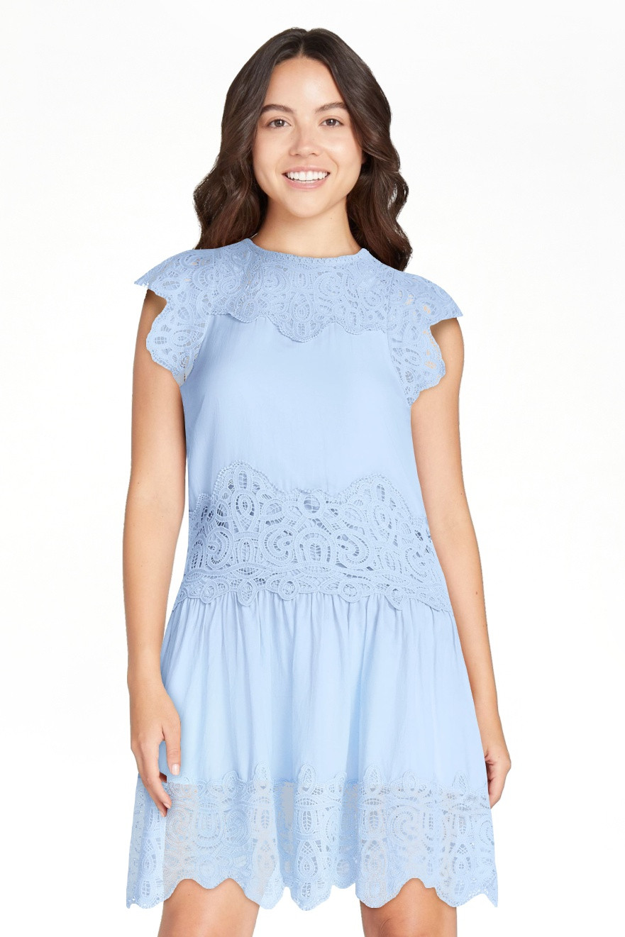 Scoop Women's and Women's Plus Crochet Mini Dress, Sizes XS-4X | Walmart (US)