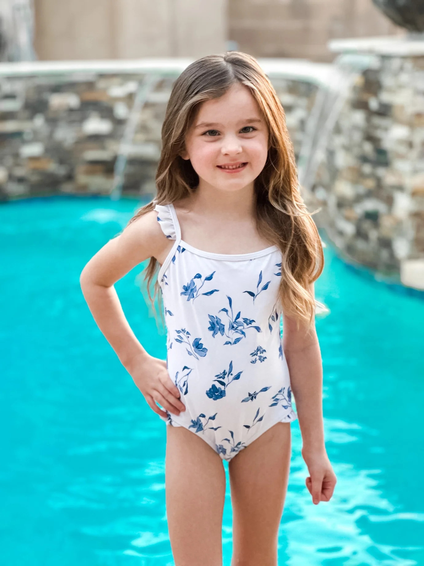 The Mini Daydreamer | Ocean Blue Floral | Coral Reef Swim