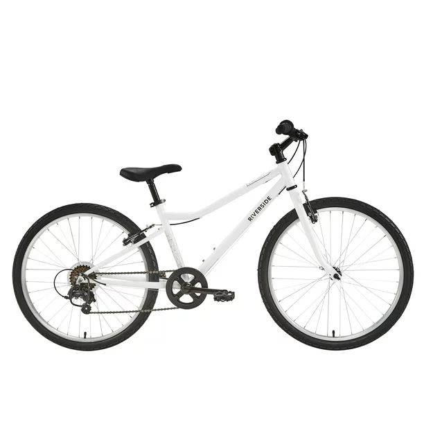 Decathlon Riverside 100, 24" Hybrid Kid's Bike, 4'5" to 4'11", White | Walmart (US)