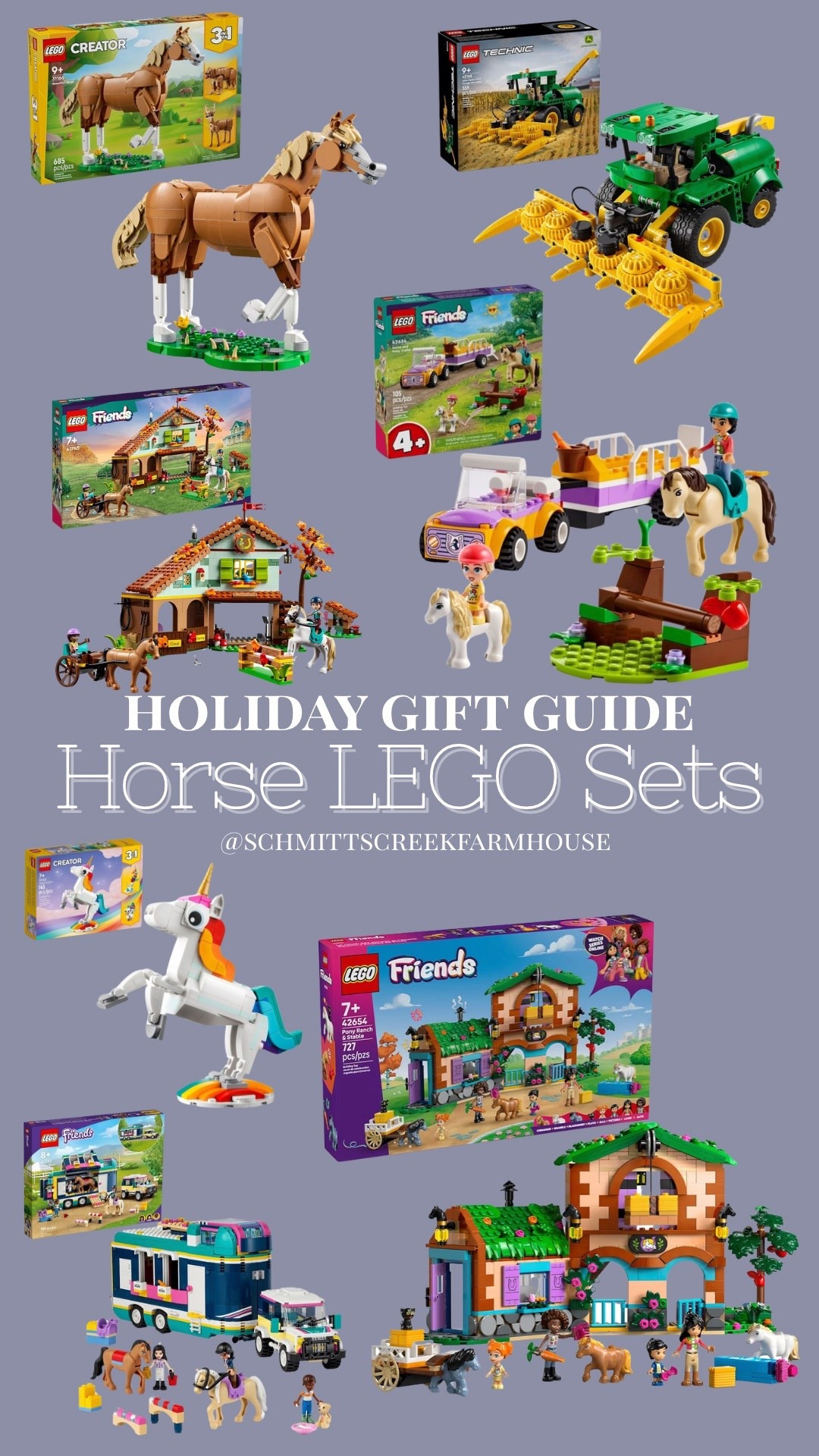 Horse & Farm Animal LEGO Sets 🐴

Amazon Finds | Tractor LEGO | Tween Gift Ideas 

#LTKKids #LTKHoliday #LTKGiftGuide