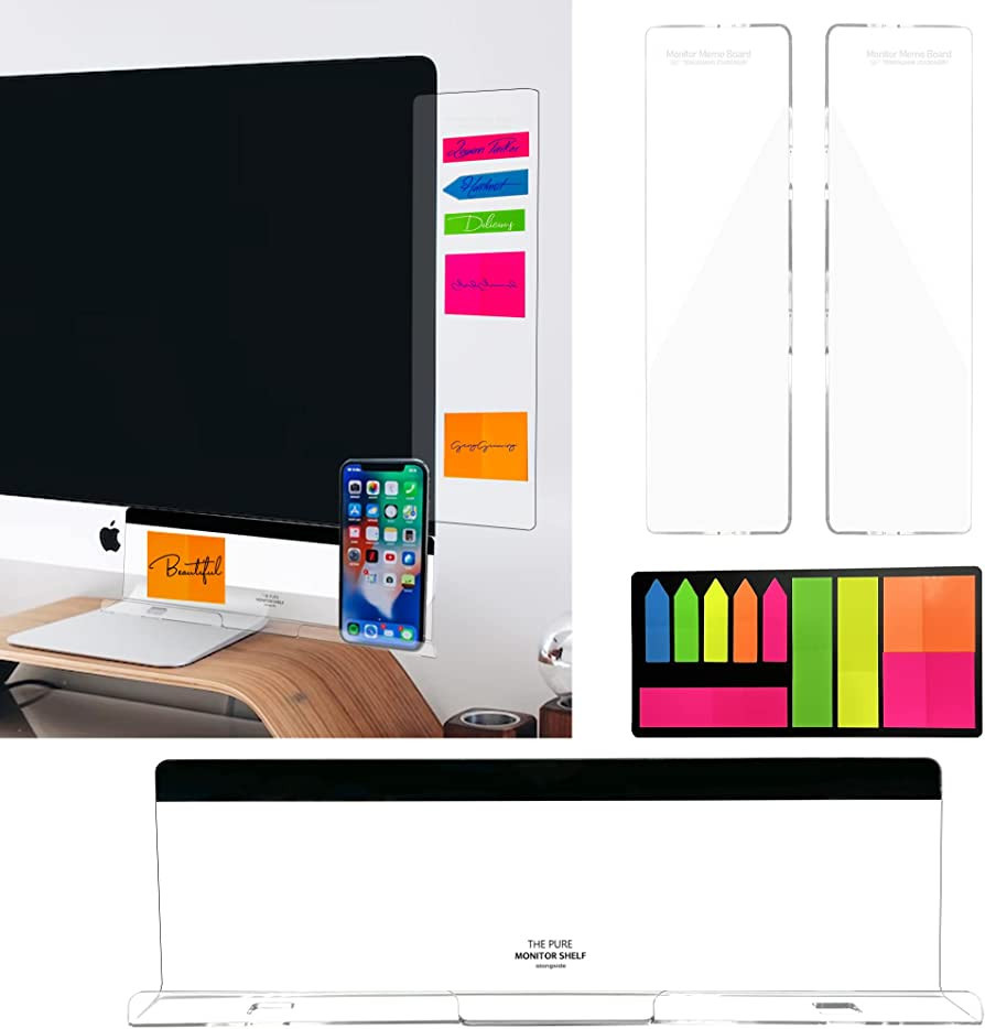 Ysenchan 3PCS Multifunctional Monitor Memo Board (Left, Right & Bottom),Clear Monitor Side Panel,... | Amazon (US)