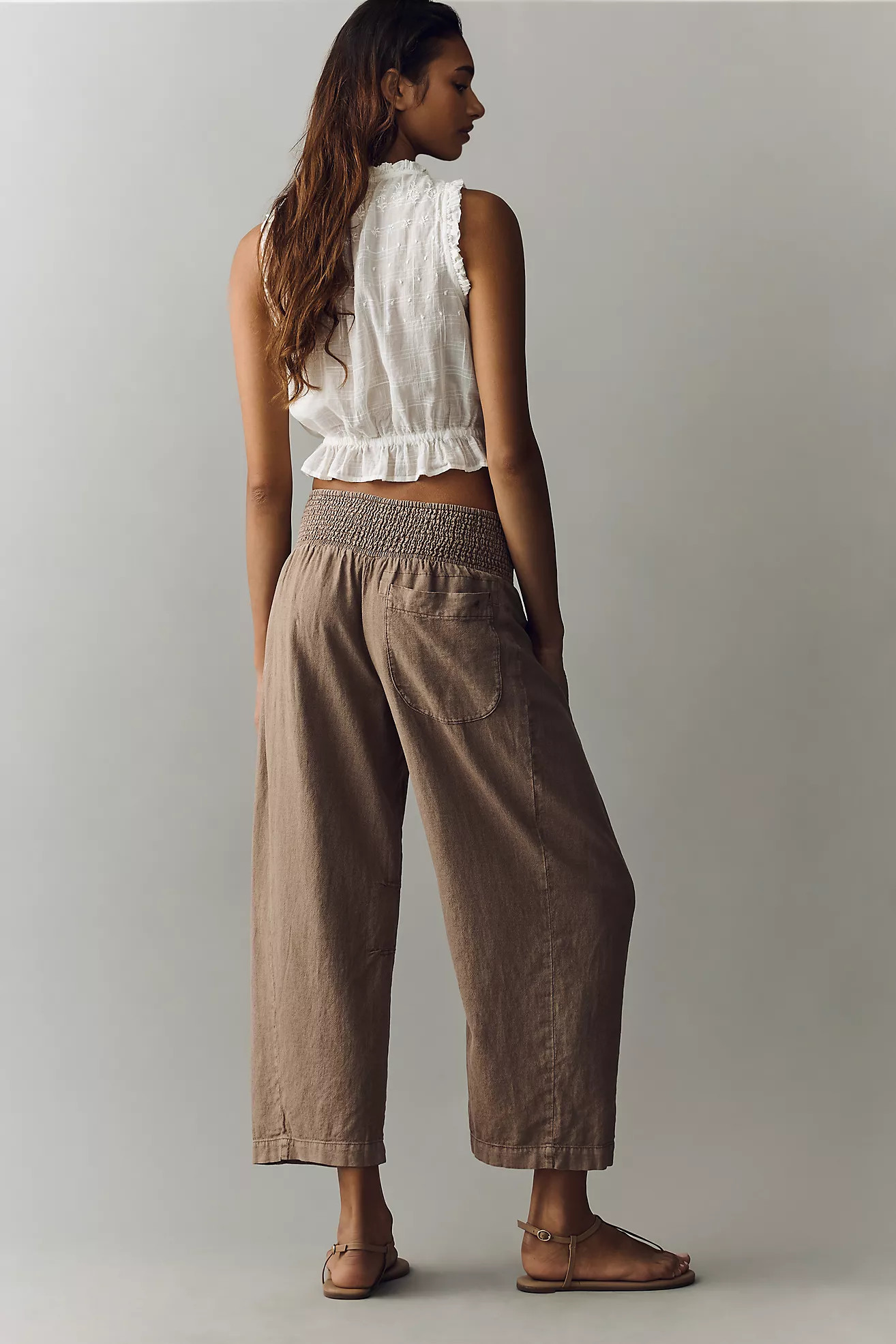Reese Smocked Pull-On Barrel Pants | Anthropologie (US)