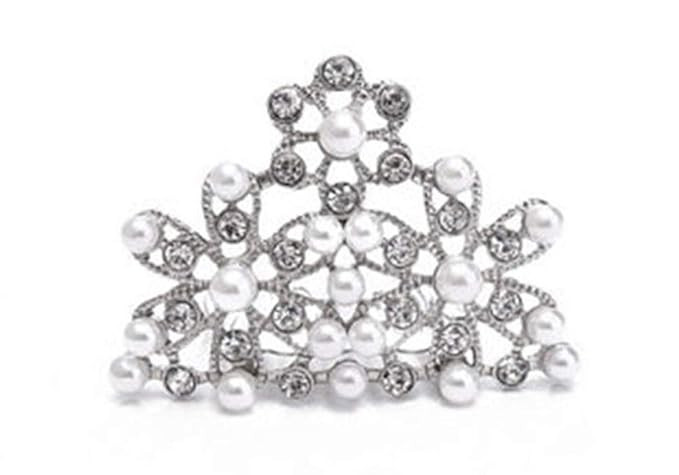 Utopiat Mini Pearl Tiara Hair Piece for Girls | Inspired by Breakfast at Tiffany's | Amazon (US)