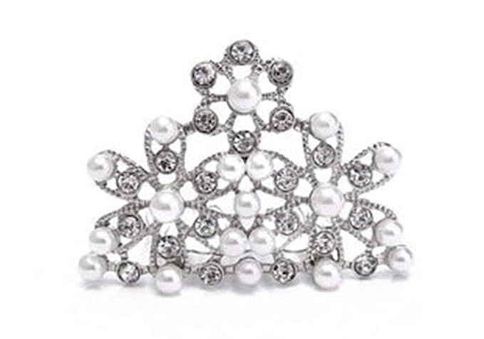 Utopiat Mini Pearl Tiara Hair Piece for Girls | Inspired by Breakfast at Tiffany's | Amazon (US)