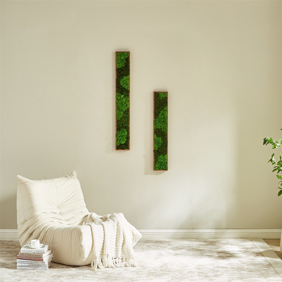 Rectangular Moss Wall Decor, Metal Photo Framed Moss Wall Decor For Living Room No Maintenance | Bed Bath & Beyond