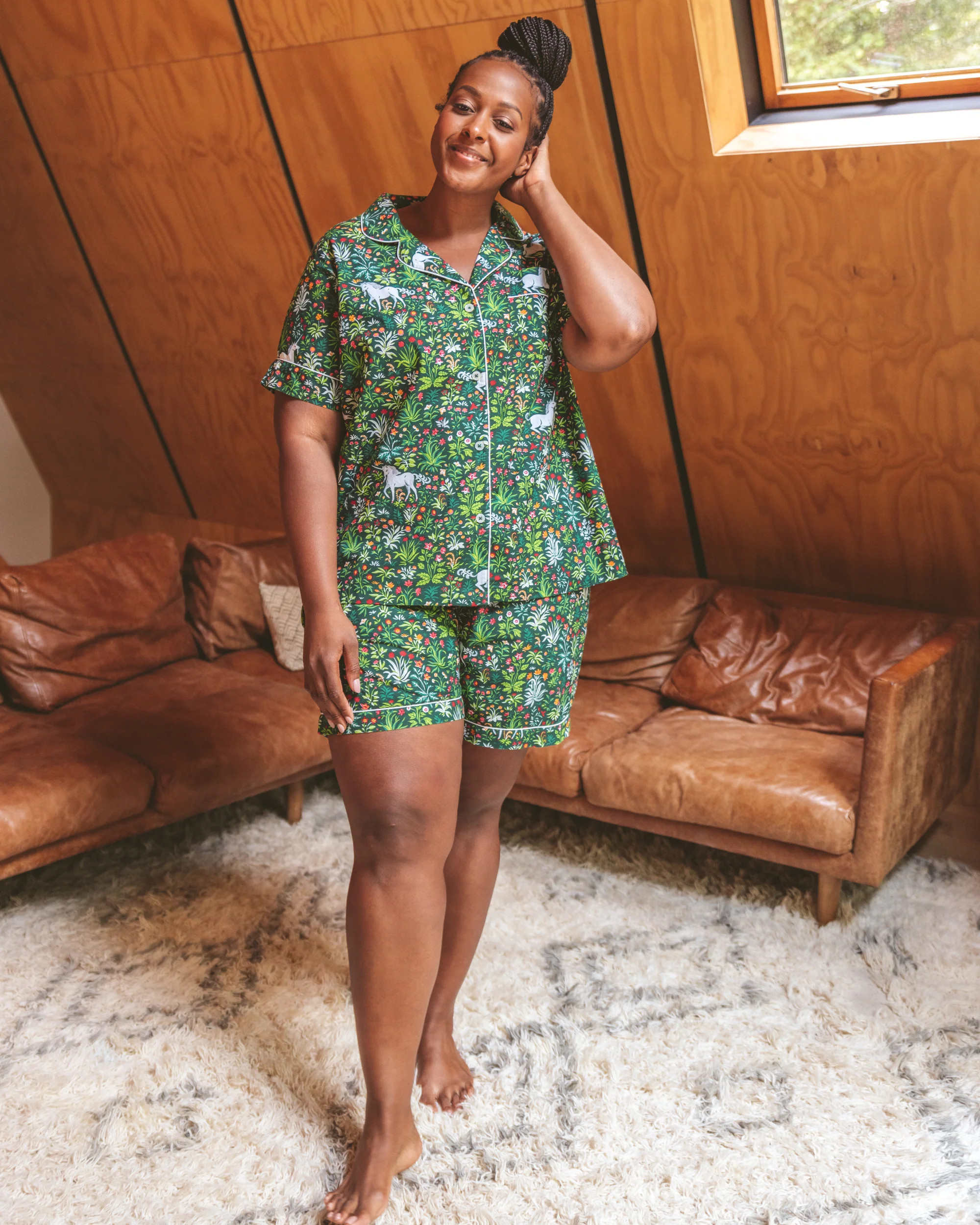 Unicorn's Garden - Short Sleep Set - Juniper | Printfresh