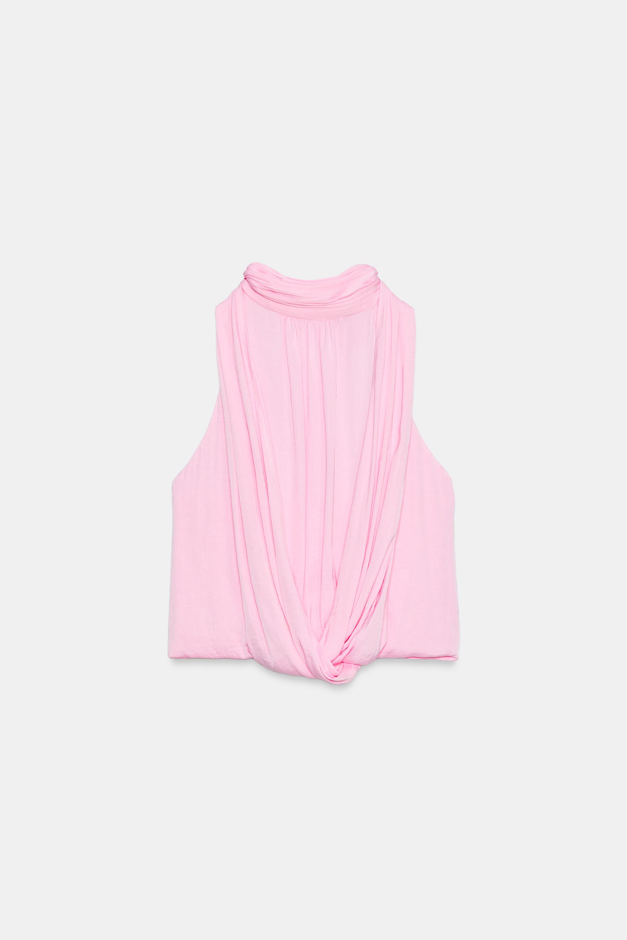 SATIN EFFECT HALTER TOP | Zara US